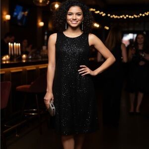 LAUREN RALPH LAUREN. Cocktail Elegant Black Sleeveless Dress. Size 12